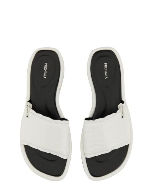 Premiata White Logo Flats
