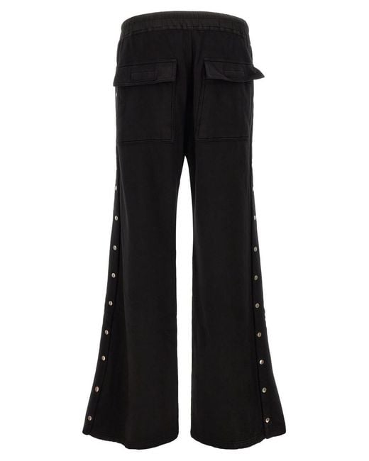 Rick Owens Black Drawstring Trousers for men