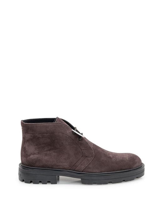 Hogan Brown Solid H673 Boots for men