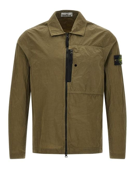 Stone Island Green Regular Overshirt for men
