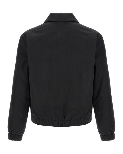 AMI Black Regular Logo Jacket for men