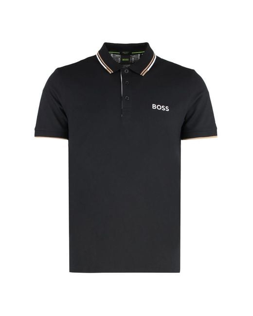 Boss Black Short Sleeves Logo Print Polo for men