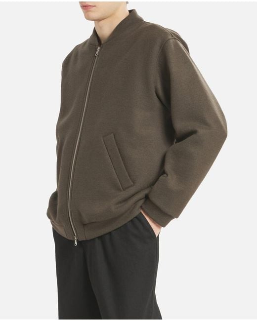 Barena Brown Zip-Front Bomber Jacket for men