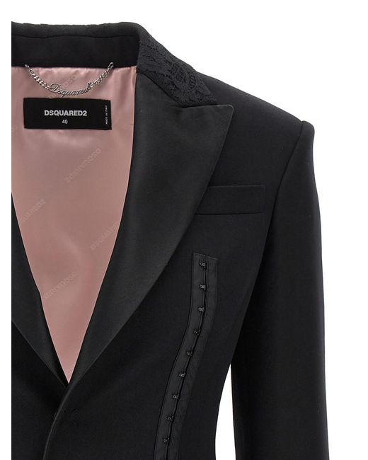 DSquared² Black 'Dana' Blazer