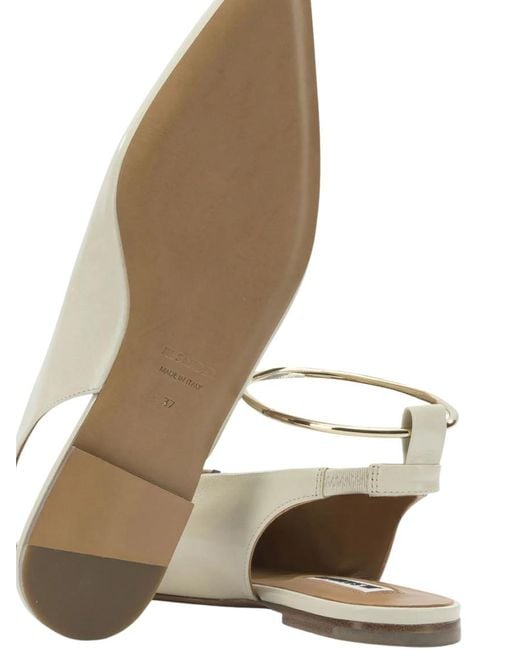 Jil Sander White Strap Ballet Flat