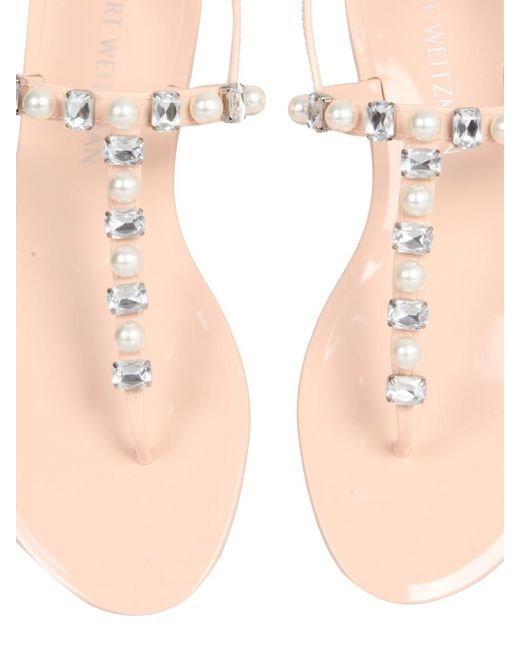 Stuart Weitzman Natural Open Toe Sandals