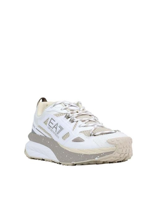 EA7 White Logo Sneakers for men