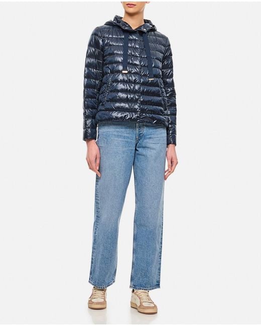 Herno Blue Nylon Down Jacket