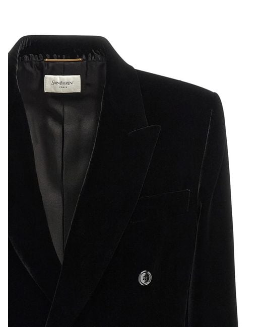 Saint Laurent Black 'Cassandre' Blazer