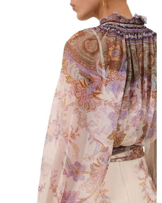 Zimmermann Multicolor Luna Billow Blouse