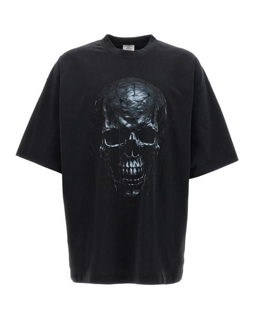 VETEMENTS スカル Tシャツ Vetements Oversized Skull Print Cotton T-Shirt in Black for Men | Lyst
