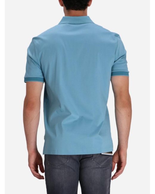 Boss Blue Slim Fit Logo Polo for men