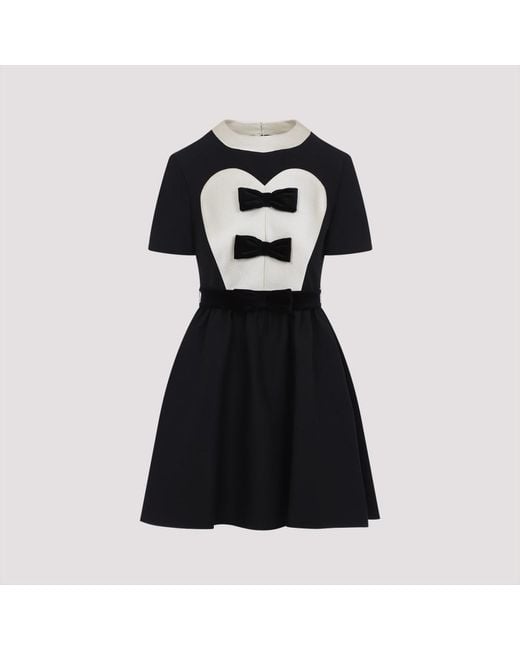 Valentino Garavani Black Crepe Couture Short Dress