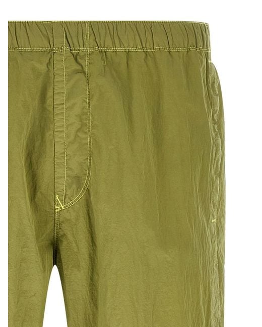 Stone Island Green Polyamide Solid Joggers for men