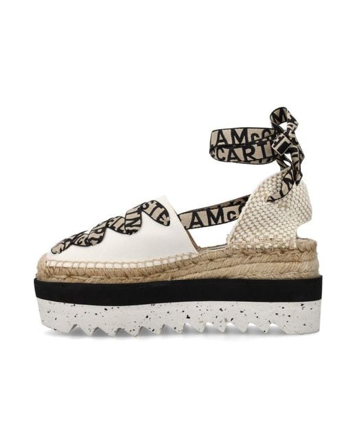 Stella McCartney Metallic Round Toe Espadrilles