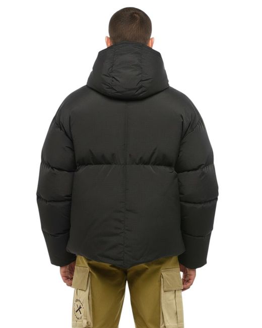 Bacon Black Quilted Hood Jacket for men