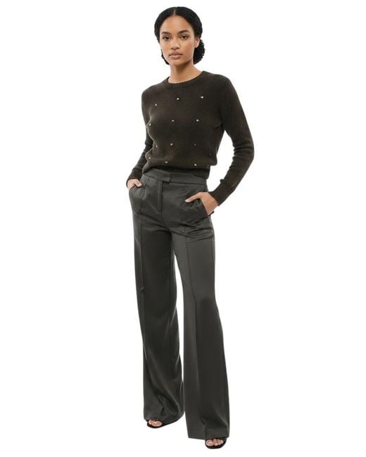 Sa Su Phi Black Tailored Flat Front Pants