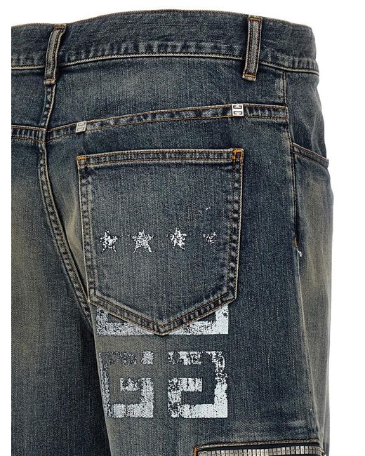Givenchy Blue Cargo Jeans for men