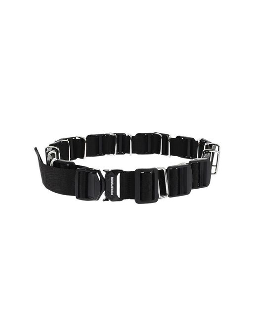 DSquared² Black Logo Belt for men