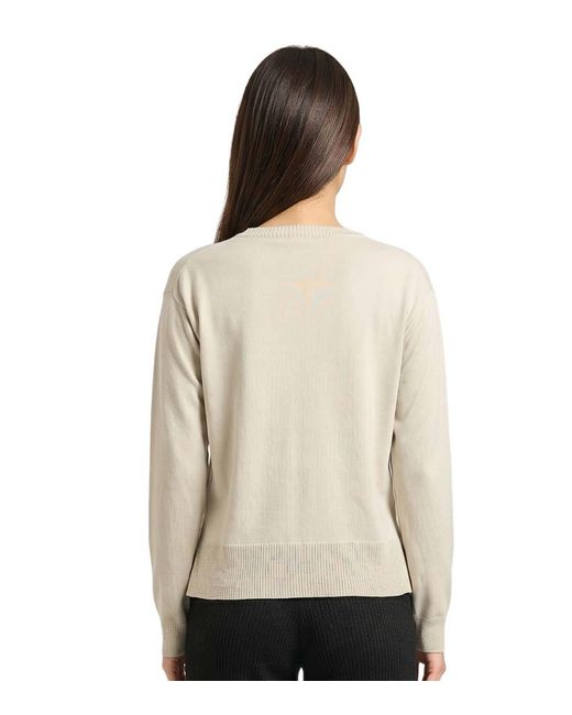 K-Way Natural Solid Crew Neck Sweater