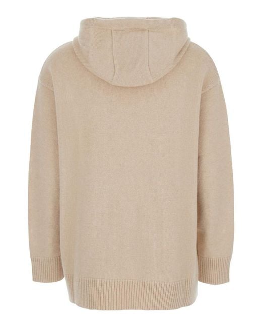 Max Mara Natural Solid Hood Sweatshirt