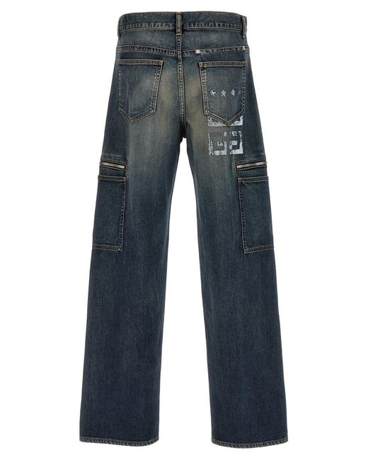 Givenchy Blue Cargo Jeans for men