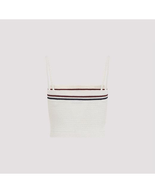 Miu Miu Natural Cotton Knit Top