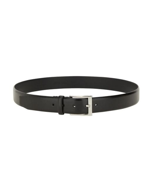 Boss Black Solid Buckle Belt for men
