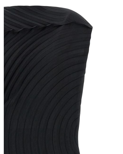 Issey Miyake Black Paper Bag Pleats Dress