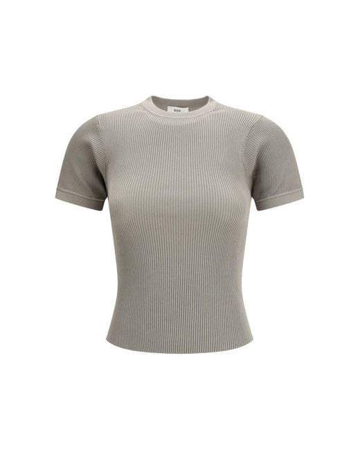 Rier Gray Solid Crew Neck T-Shirt