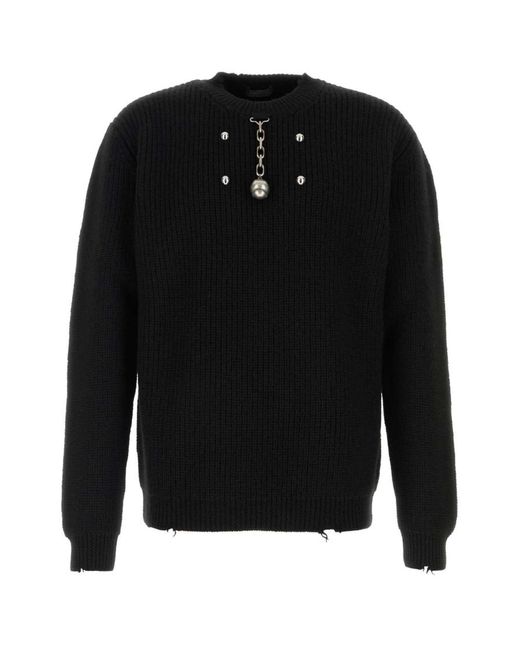 Prada Black Wool Sweater for men