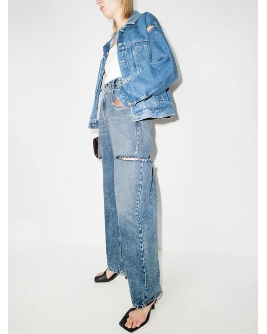 Maison Margiela Blue Cut-Out Jeans