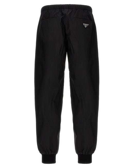 Prada Black Silk Blend Pants for men