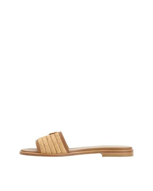 Prada Brown Woven Slipperss