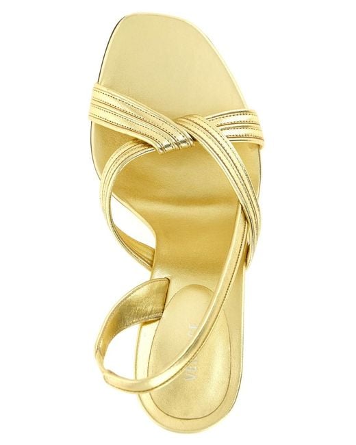 Versace Metallic Slingback Heels