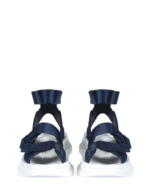 McQueen Blue Quilted Tread Sandals
