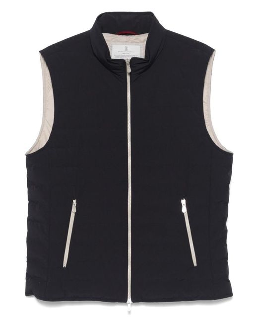 Brunello Cucinelli Black Nylon Down Jacket for men