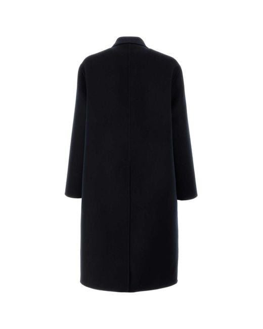 Gucci Black Solid Wool Coat for men
