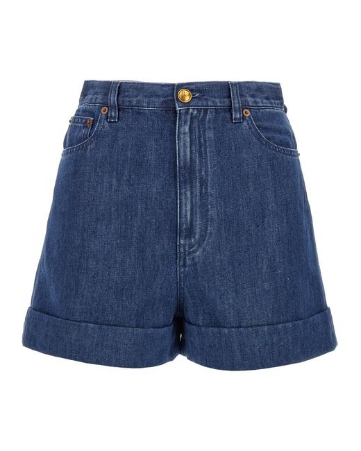 Valentino Garavani Blue Denim Shorts