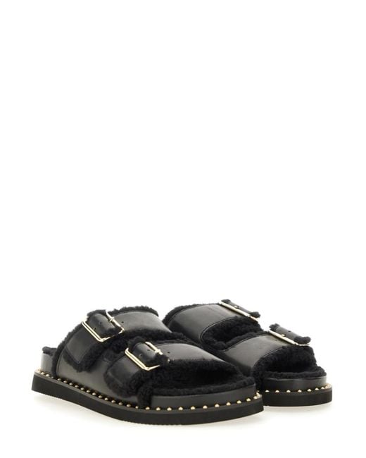 Ash Black Studded Sandals