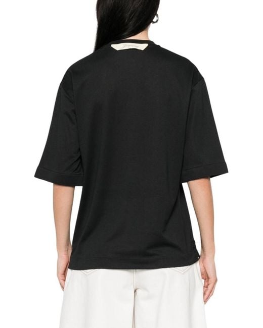 Jacquemus Black Solid Crew Neck T-Shirt
