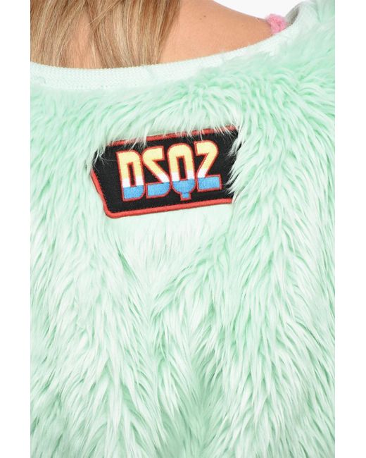 DSquared² Green Solid V Neck Jacket