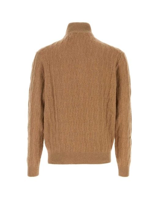 Etro Brown Turtle Neck Sweater for men