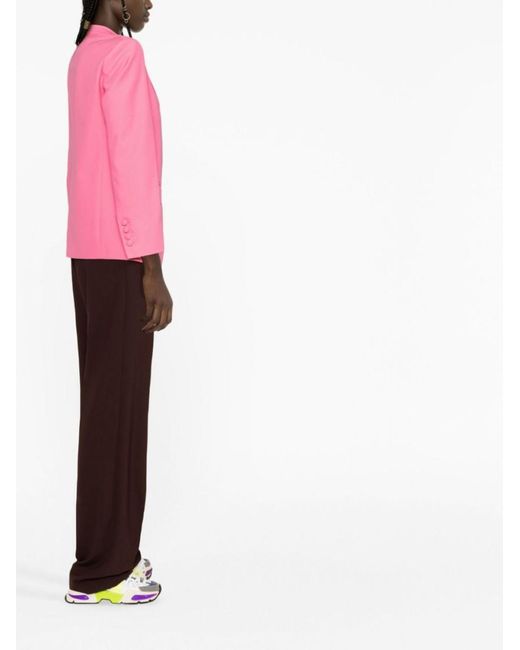 Palm Angels Pink Cotton Single-Breasted Blazer Jacket