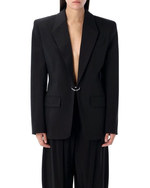 Mugler Black Pierced Tailored Jacket