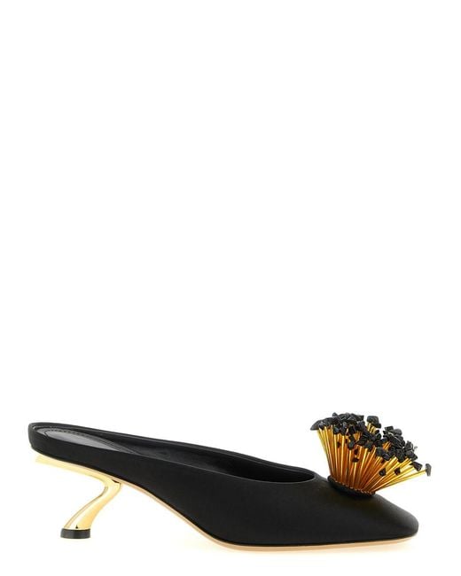Ferragamo Black 'Safi' Mules
