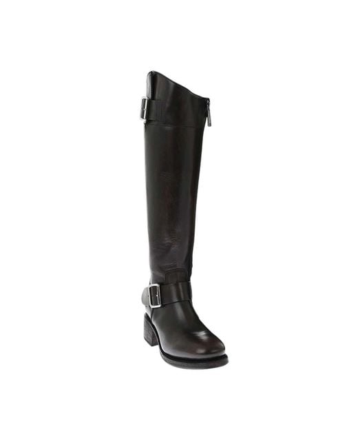 DSquared² Black Leather High Boots