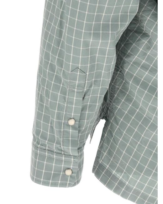 Maison Yasuhiro Gray Regular Checks Shirt for men