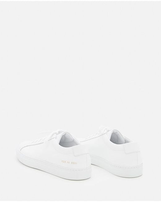 Common Projects White Solid Lace Up Sneakers for men