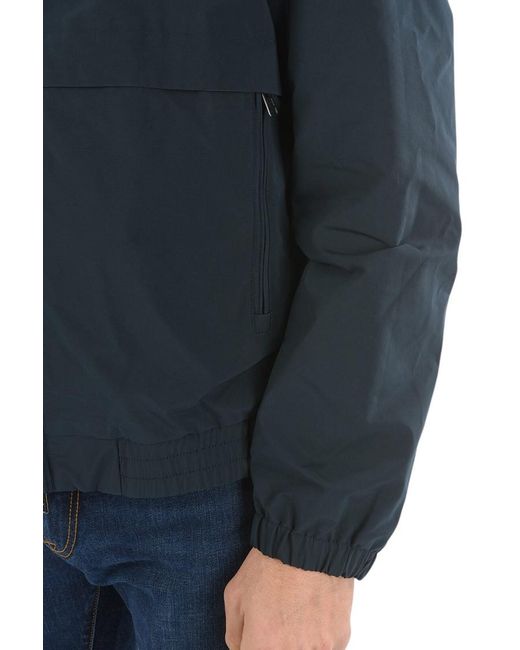 Woolrich Blue Mock Collar Jacket for men